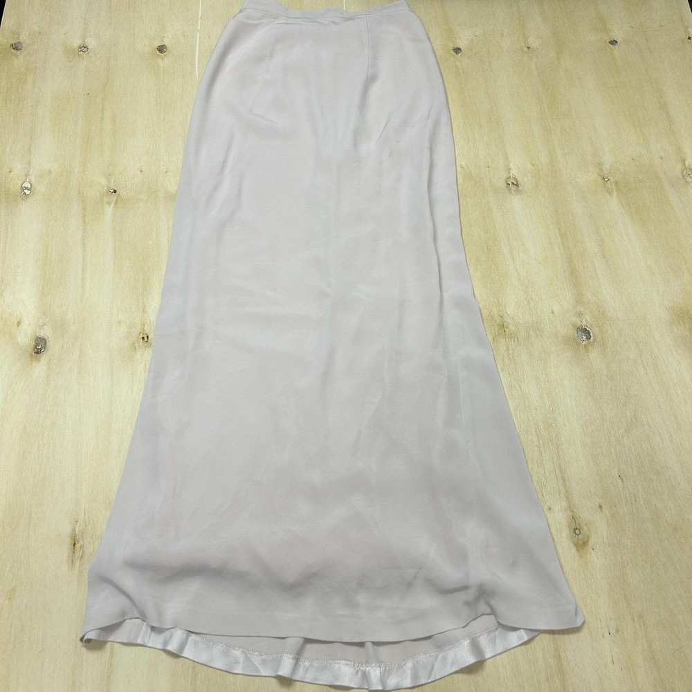 Vintage Montage Collection By Mon Cheri Skirt Womens 10 Pink Chiffon Maxi Slit
